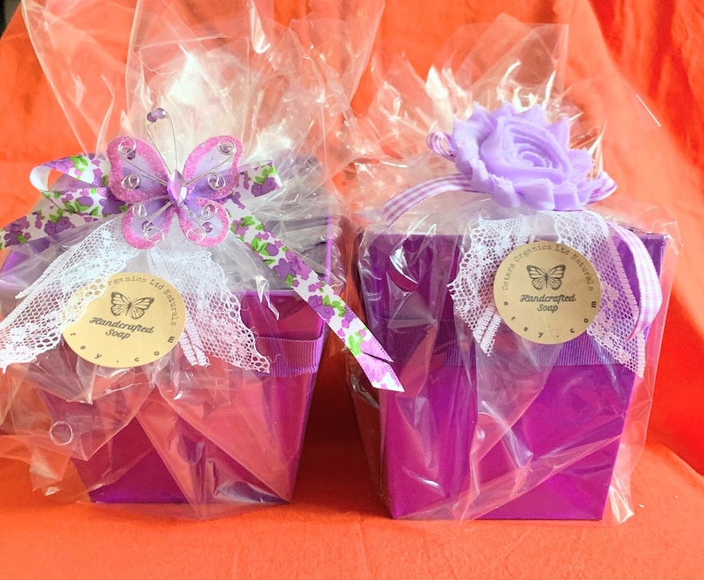 Spa Gift Set Purple Spa Set Bath Gift Set Purple Bath Gift Etsy