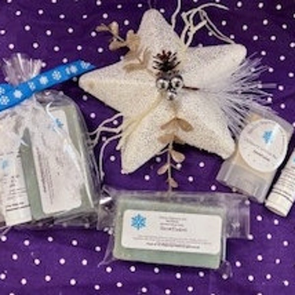 Snowflakes Spa Gift Set, stocking stuffer, holiday spa gift set, christmas spa gift set,  holiday bath gift set, teen spa gift set, spa gift