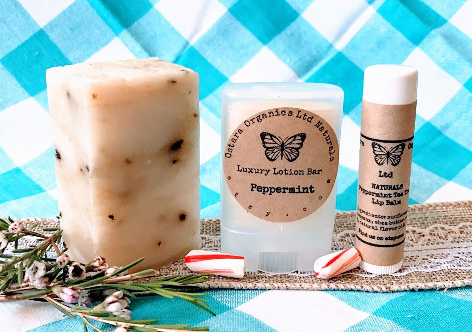 Peppermint Gift Set Tea Tree Gift Set Spa Gift Set Spa Etsy