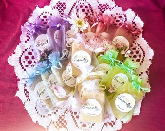 20 PC Wedding Mini Soap Favors, Bridal Shower Mini Soap Favors, mini soap favors, custom wedding favors, custom shower favors, organza favor