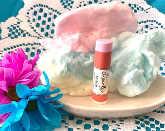 Cotton Candy Lip Balm: All Natural Lip Balm/Chapstick Enriched with Vitamin E, Cotton Candy Flavor