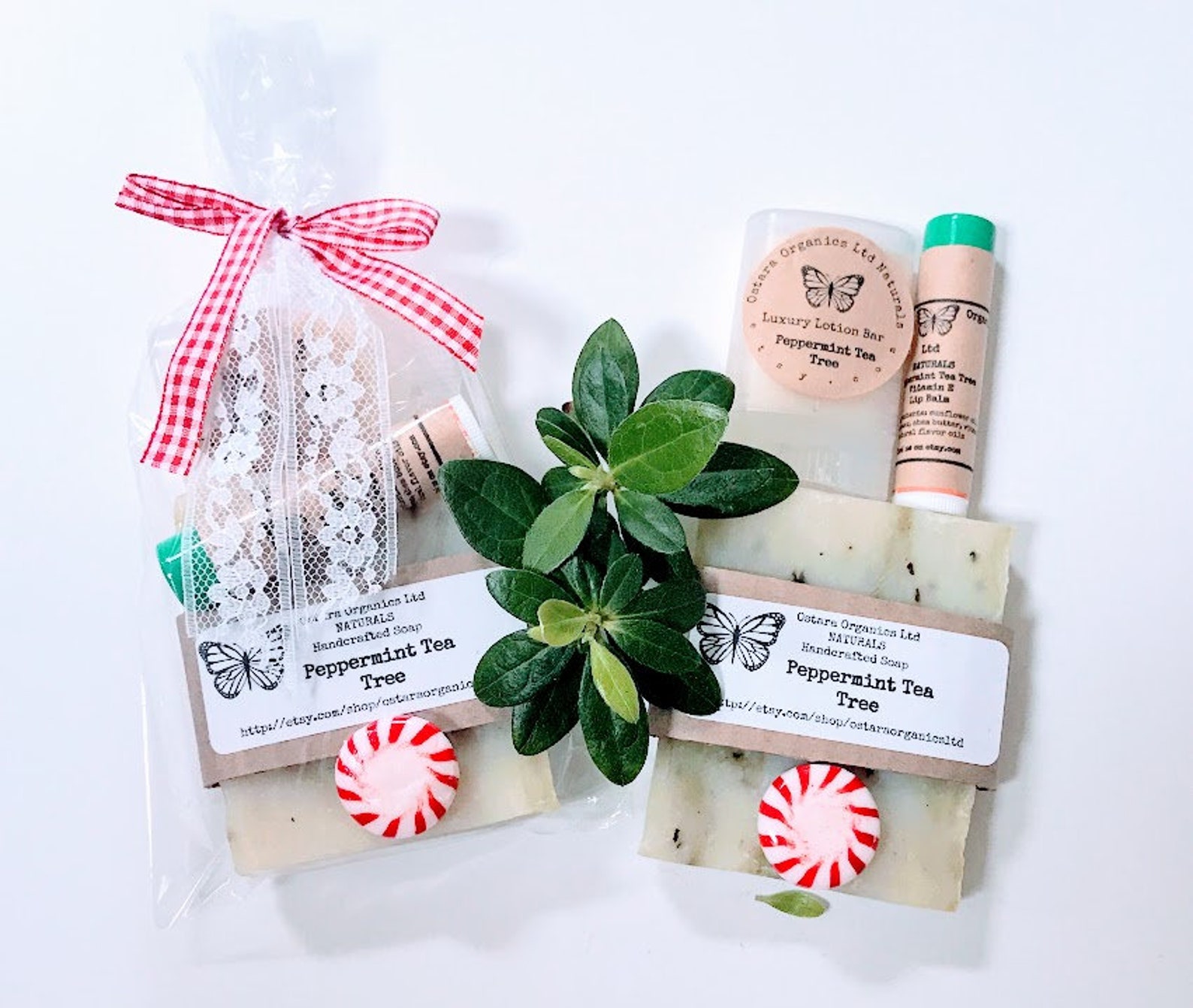 Peppermint Gift Set Tea Tree Gift Set Spa Gift Set Spa Etsy