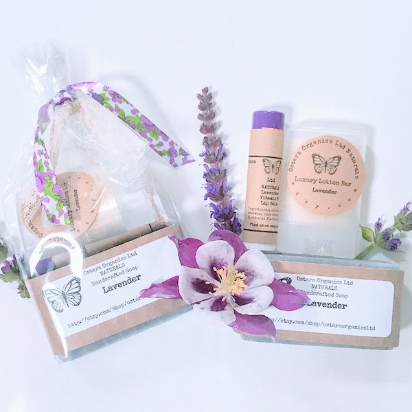 Lavender Gift Set, Lavender, Spa Gift Set, Spa Gift, Bath Gift Set, Organic Spa Set, Soap Gift Set, Bath Gift Set, stocking stuffer, spa set