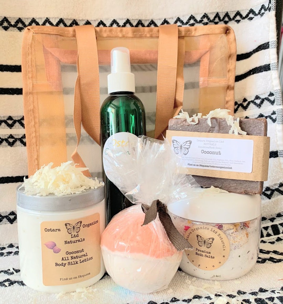 Coconut Spa Set, Coconut, Coconut Gift Set, Coconut Bath Set, Bridal