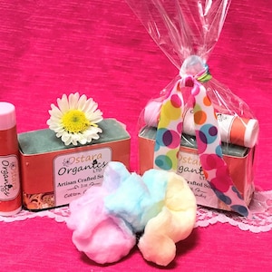 Cotton Candy Gift Set, Cotton Candy, Spa gift Set, Bath Gift Set, Spa Gift, Natural Gift Set, stocking stuffer, Shower Favor, Gift For Her,