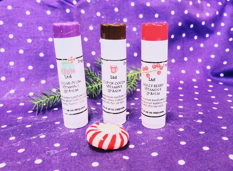 Holiday Lip Balm Gift Set Christmas Lip Balm Gift Set Etsy