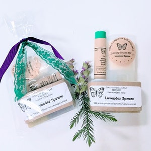 Lavender Spruce Gift Set, Lavender Spruce, Spa Gift Set, Spa Gift, Mens Spa Set, Bath Gift Set, Soap Gift Set, stocking stuffer, soap gift