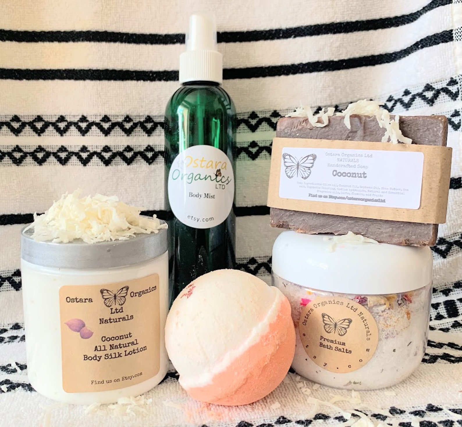 Coconut Spa Set Coconut Coconut Gift Set Coconut Bath Set Etsy