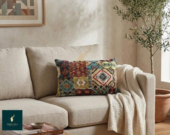 Funda de cojín de suelo estilo bohemio, almohada redonda de meditación, puf de algodón acolchado, decoración acogedora.