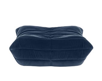 トーゴスタイルのフットスツール – モダンなモジュール式プーフシート – ヴィンテージ風オットマン