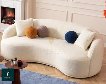 Modern Puffy Sofa Chair, Cloud Lounge Couch, Plush Accent Seat, Cozy Living Room Furniture