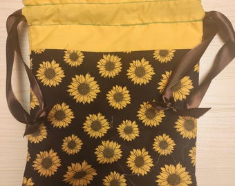 Sunflower drawstring bag