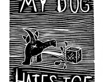 My Dog Hates Ice Block-print!