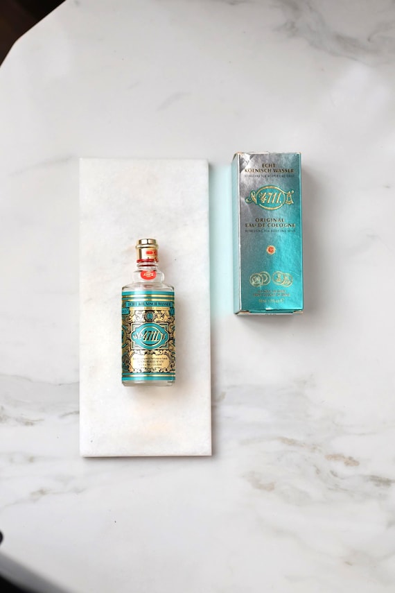 Vintage 4711 Eau de Cologne Bottle with Box, Empty Perfume Bottle, Echt Kölnisch Wasser, Collectible Cologne Bottle