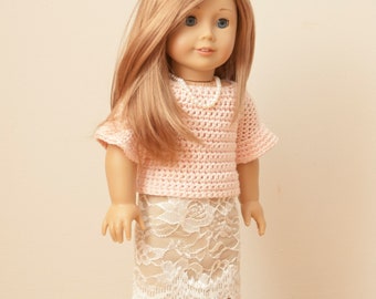 DIY-Crochet Pattern-The Brenna Top-sized to fit 18 inch dolls like the American Girl Doll Active Restock requests: 0