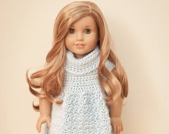 DIY Häkelanleitung-Kennedy's Sweater Kleid für 18 Zoll Puppen (passt American Girl Dolls)-Sofortiger digitaler Download