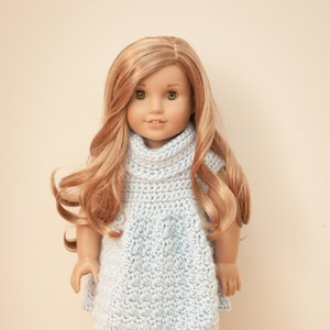 DIY Crochet Pattern-Kennedy's Sweater Dress for 18 Inch Dolls (fits American Girl Dolls)-Instant Digital Download