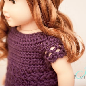 The Aspen Dress Crochet Pattern- sized for 18&quot; dolls like the American Girl Doll