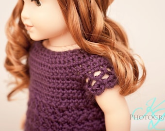 The Aspen Dress Crochet Pattern- sized for 18" dolls like the American Girl Doll