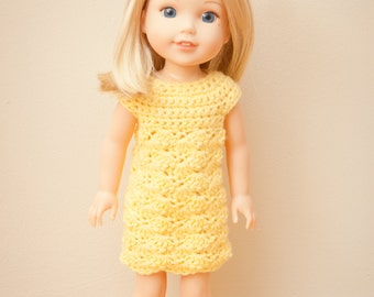 DIY Crochet Pattern-Fun in the Sun Dress for 14.5" Dolls (fits Wellie Wishers Dolls)-Digital Download