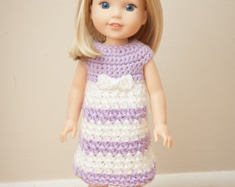 Crochet Pattern for 15 inch dolls (including Wellie Wishers)-The Harper Dress- Instant Digital Download