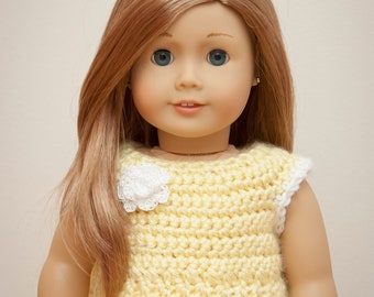 Crochet Doll Dress Pattern: Kinsley Rosette, Fits 18" American Girl Dolls (Digital Download)