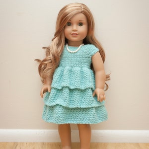 DIY-Crochet Pattern-The Ally Dress for 18&quot; dolls (fits American Girl Dolls)-Instant Digital Download