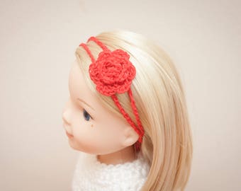 The Brenna Top and Flower Headband Crochet Patterns- for Wellie Wisher Dolls- Instant Digital Download