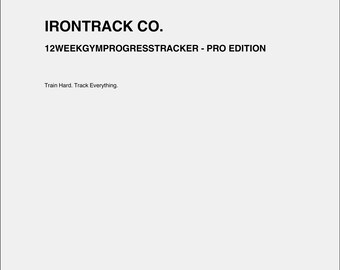12-Week Gym Progress Tracker - Pro Edition
