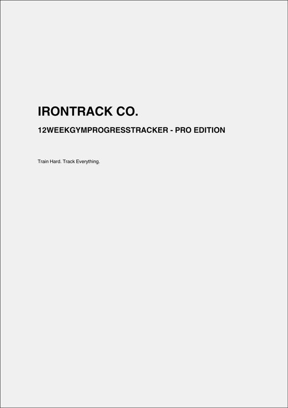 12-Week Gym Progress Tracker - Pro Edition
