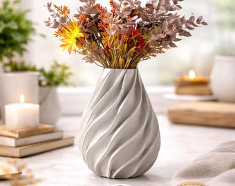 Elegant Modern Vase, Decorative Designer Vase, 3D Printed, Home Decor, Unique Gift Idea