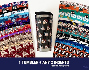 Interchangeable 12oz Tumbler with Art Inserts | Stainless Steel Insulated Cup