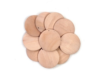 40mm wood pendants - quanity of 25