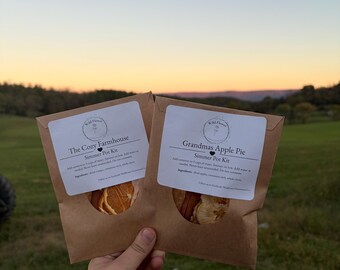 Kit de olla de cocción lenta hecha a mano / Frutas secas y canela / Acogedora fragancia rústica para el hogar / Regalo de otoño y Navidad