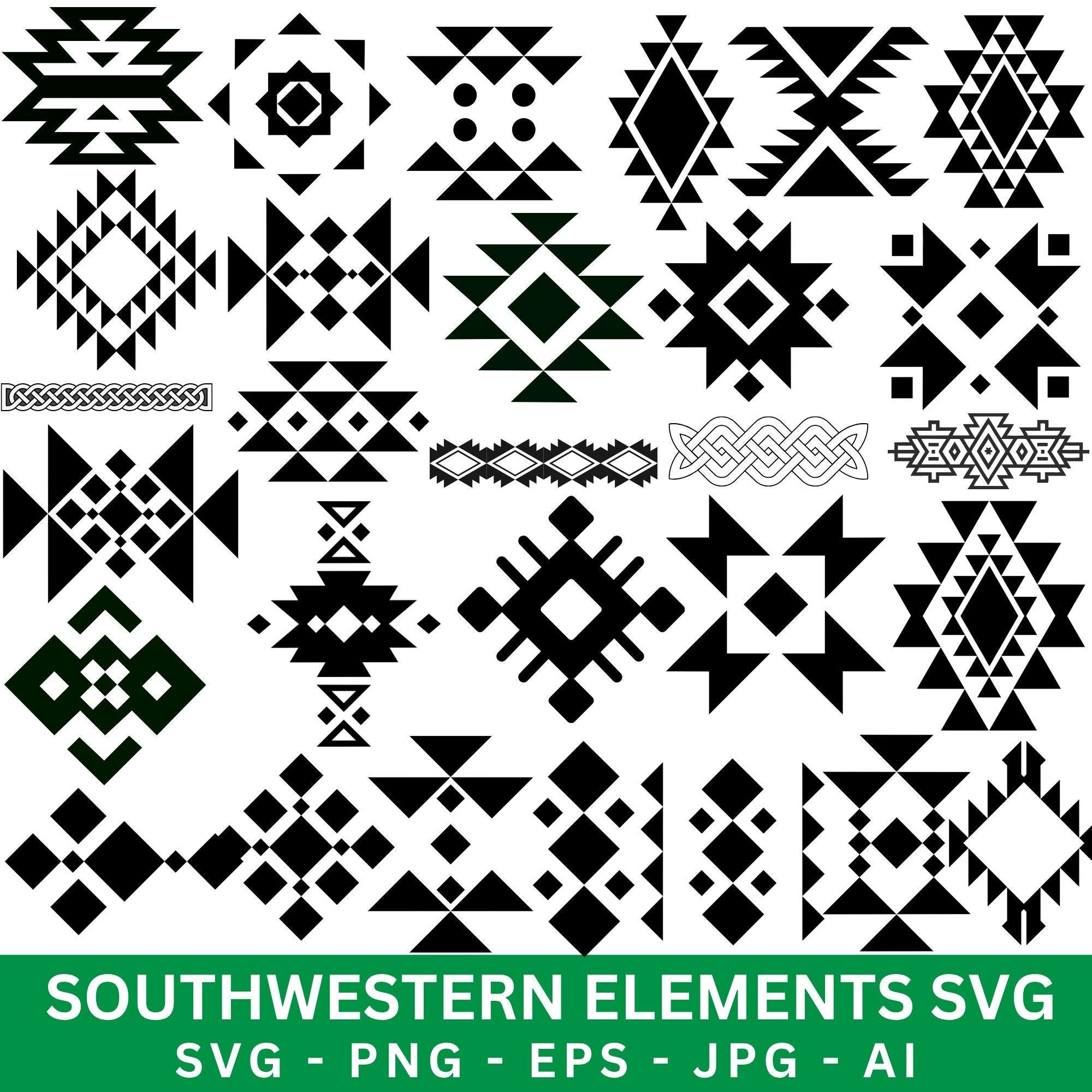 Southwestern Aztec Pattern SVG Bundle, Western Cut Files (digital ...