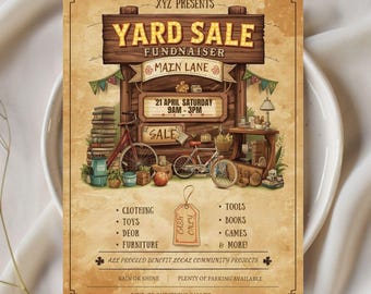 Editable Yard Flyer Template, Printable Garage, DIY Canva (PDF Download)