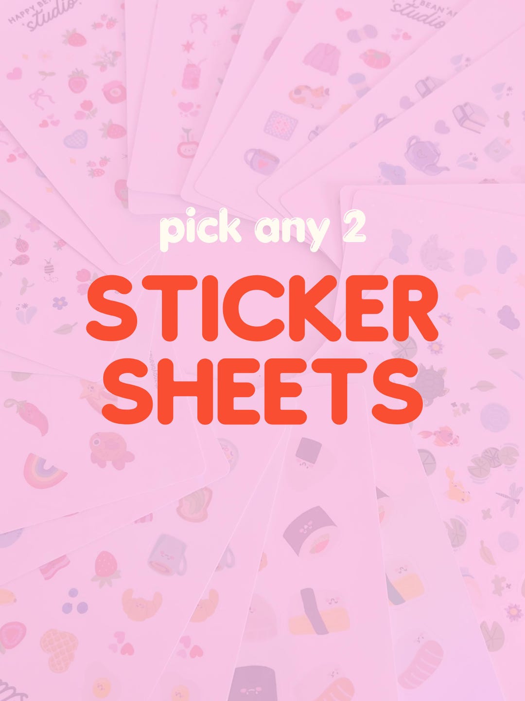 Pick Any 2 Sticker Sheets | Hand-drawn Waterproof Vinyl Stickers - Etsy