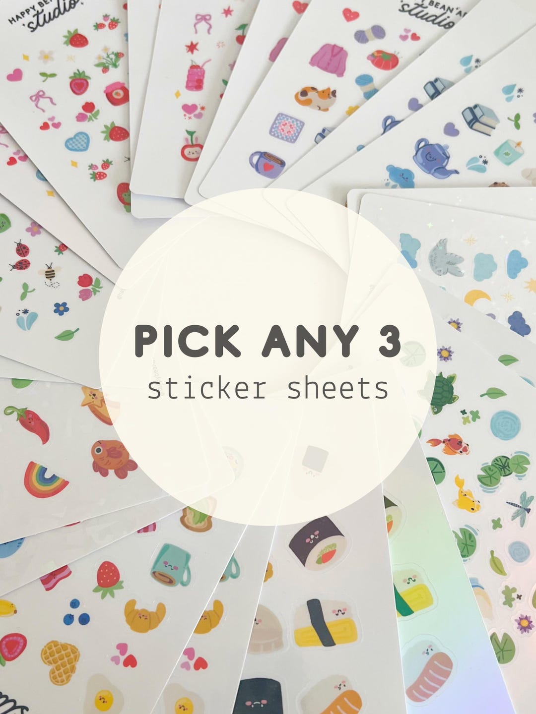 Pick Any 3 Sticker Sheets | Mini Stickers | Planner Stickers | Journal ...