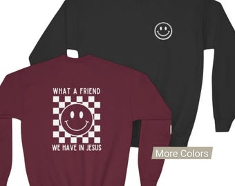 What a Friend We Have in Jesus Youth Crewneck Sweatshirt | Faith Kids Shirt