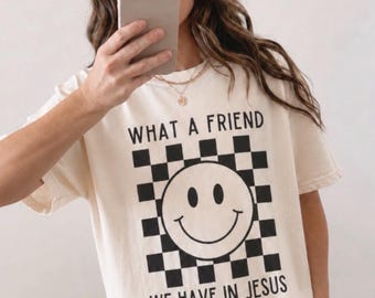 What a Friend We Have in Jesus T-shirt | Retro Faith Graphic