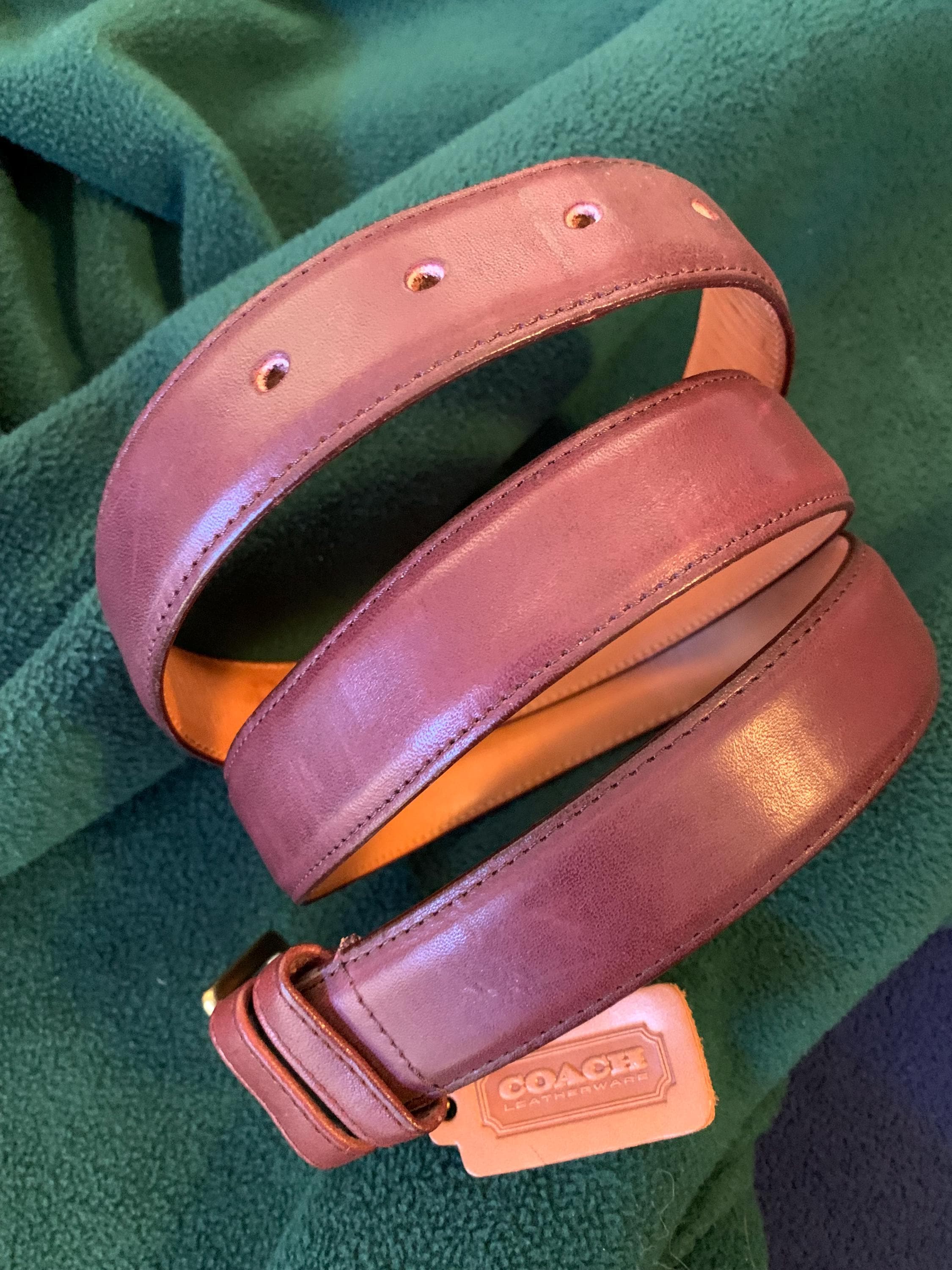 Vintage Burgundy Belt - Etsy display picture 1