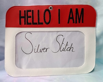 Fursuit Name Label Tag aus veganem Leder