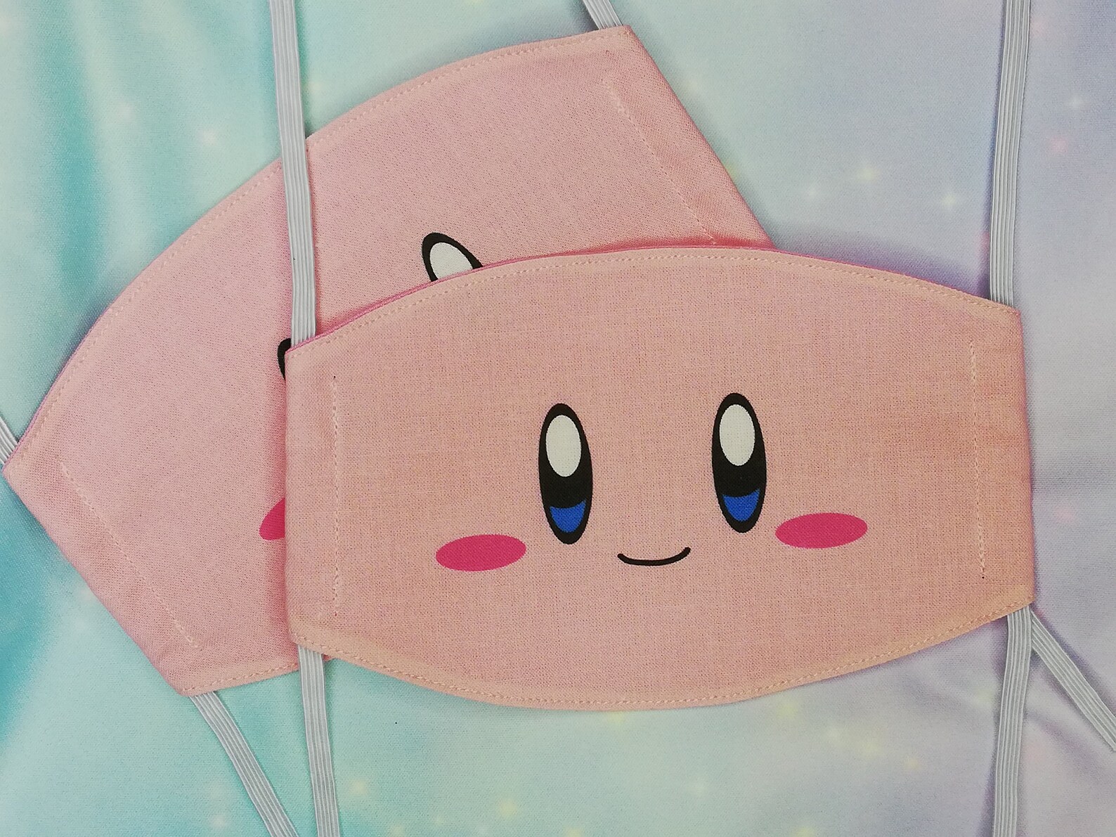 Face Mask Inspired by Kirby Fashion Face Mask Cosplay Mask Etsy