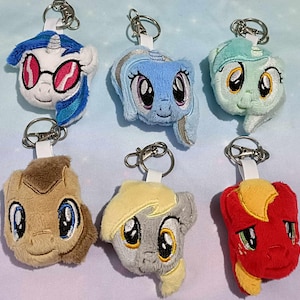 Pony Plush Head Keyrings