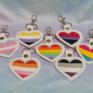 Pride Embroidered Keyrings