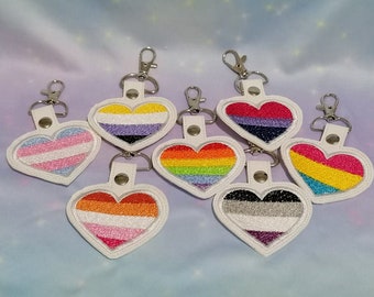 Pride Embroidered Keyrings