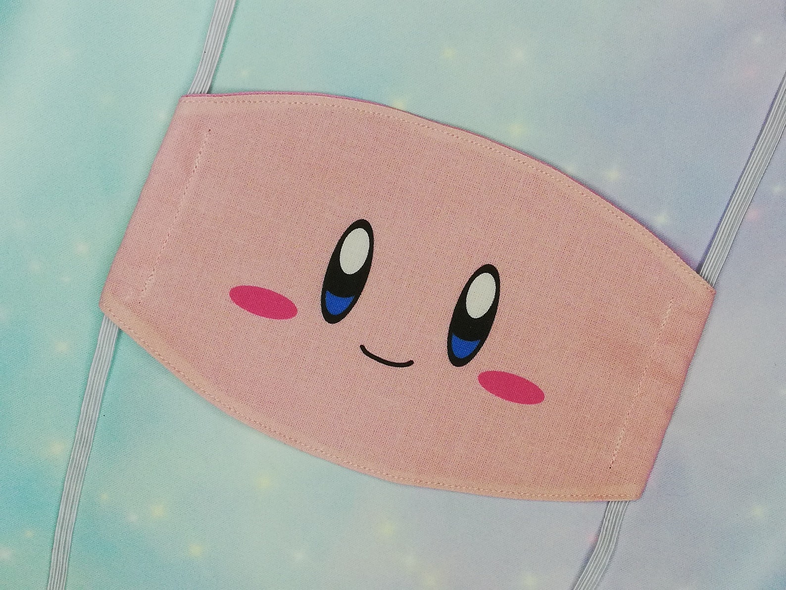 Face Mask Inspired by Kirby Fashion Face Mask Cosplay Mask Etsy
