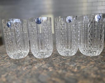 Conjunto de quatro copos de cristal Chelsea White Horse, redondos e transparentes, 414 ml (14 oz)