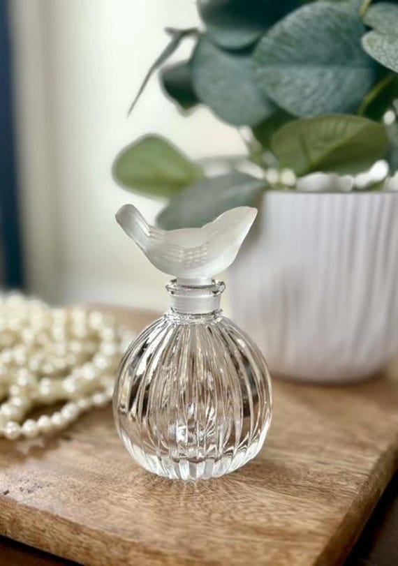 Vintage Sasaki Crystal "Wings" Perfume Bottle