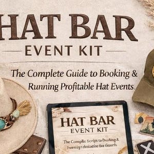 Hat Bar Business Starter Kit Bundle|How to Start a Hat Bar|Trucker Hat Patch Bar Business Guide|Pricing Guide + Event Setup|Digital Download